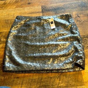 Gap Silver Sequin Mini Skirt